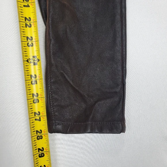 Blank NYC Vegan / Faux Leather Dark Brown Skinny Pants Size 26 - Picture 14 of 16